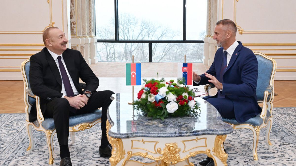 Prezident İlham Əliyevin Slovakiya Milli Şurasının sədri ilə təkbətək və geniş tərkibdə görüşləri olub